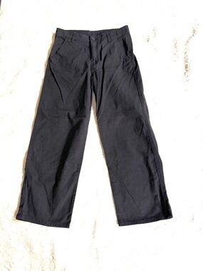 Boys Black Straight-Leg Pants